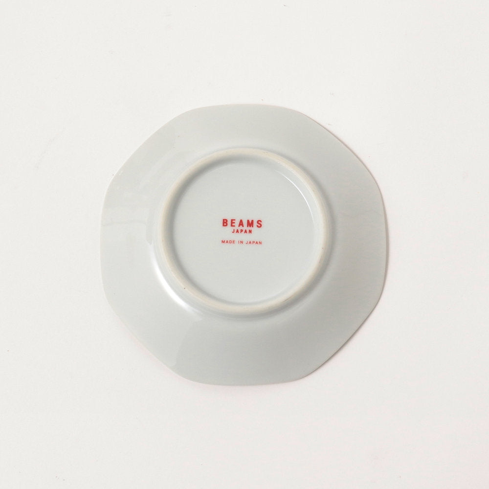 Achteckiger Teller mit rotem Logo ⋅ BEAMS JAPAN