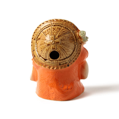 Estatua de tanuki de cerámica Shigaraki naranja ⋅ BEAMS JAPAN