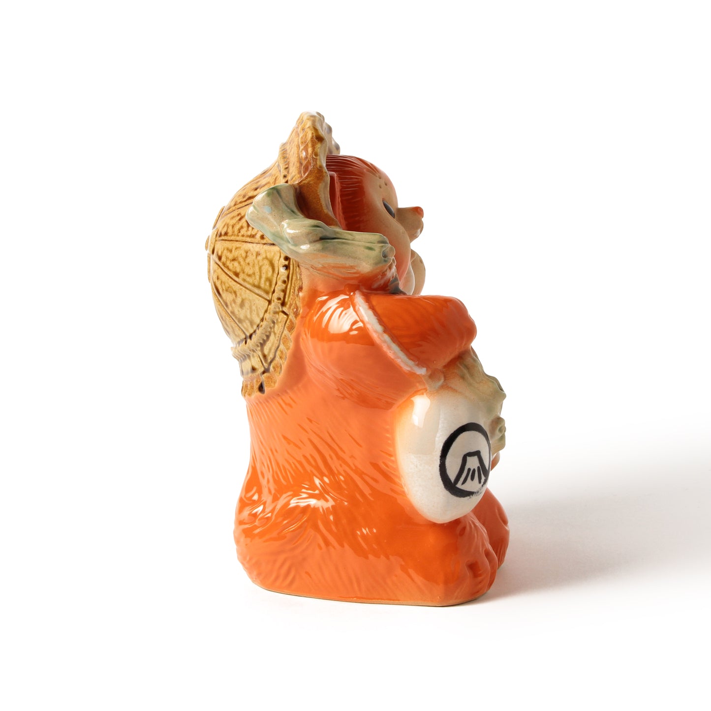 Estatua de tanuki de cerámica Shigaraki naranja ⋅ BEAMS JAPAN