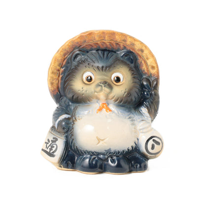 Tanuki-Spardose aus Shigaraki-Keramik in Indigo ⋅ BEAMS JAPAN