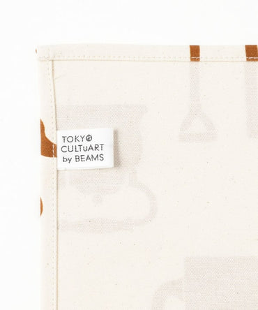 Kleine furoshiki met diverse motieven wit × bruin ⋅ Katsuyama Yachiyo
