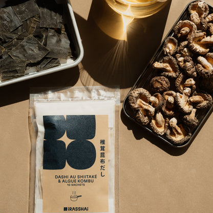 Dashi au shiitaké vegan 8 sachets ⋅ Kanejo pour iRASSHAi ⋅ 56g