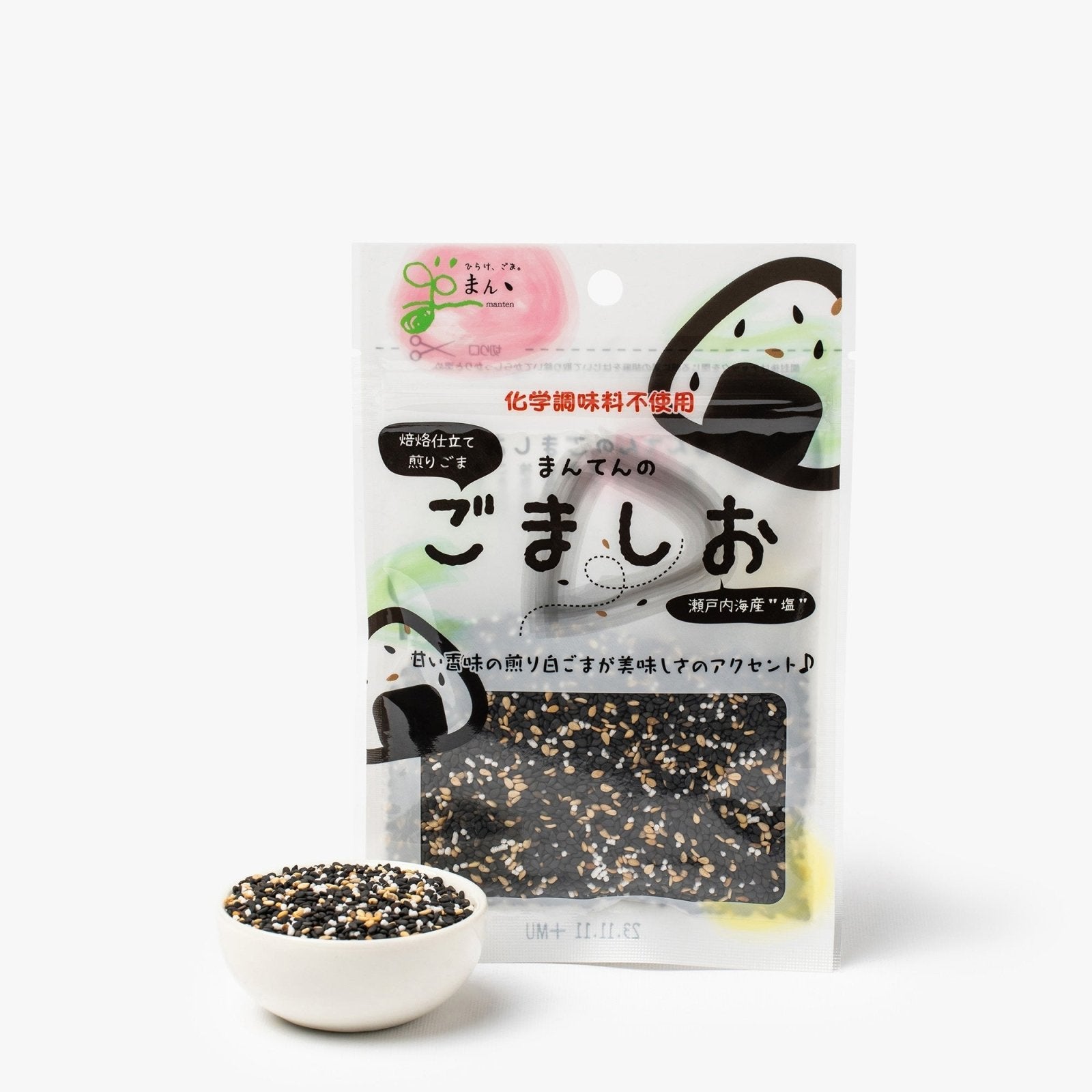 Roasted black and white sesame seeds with salt - 30g - iRASSHAi