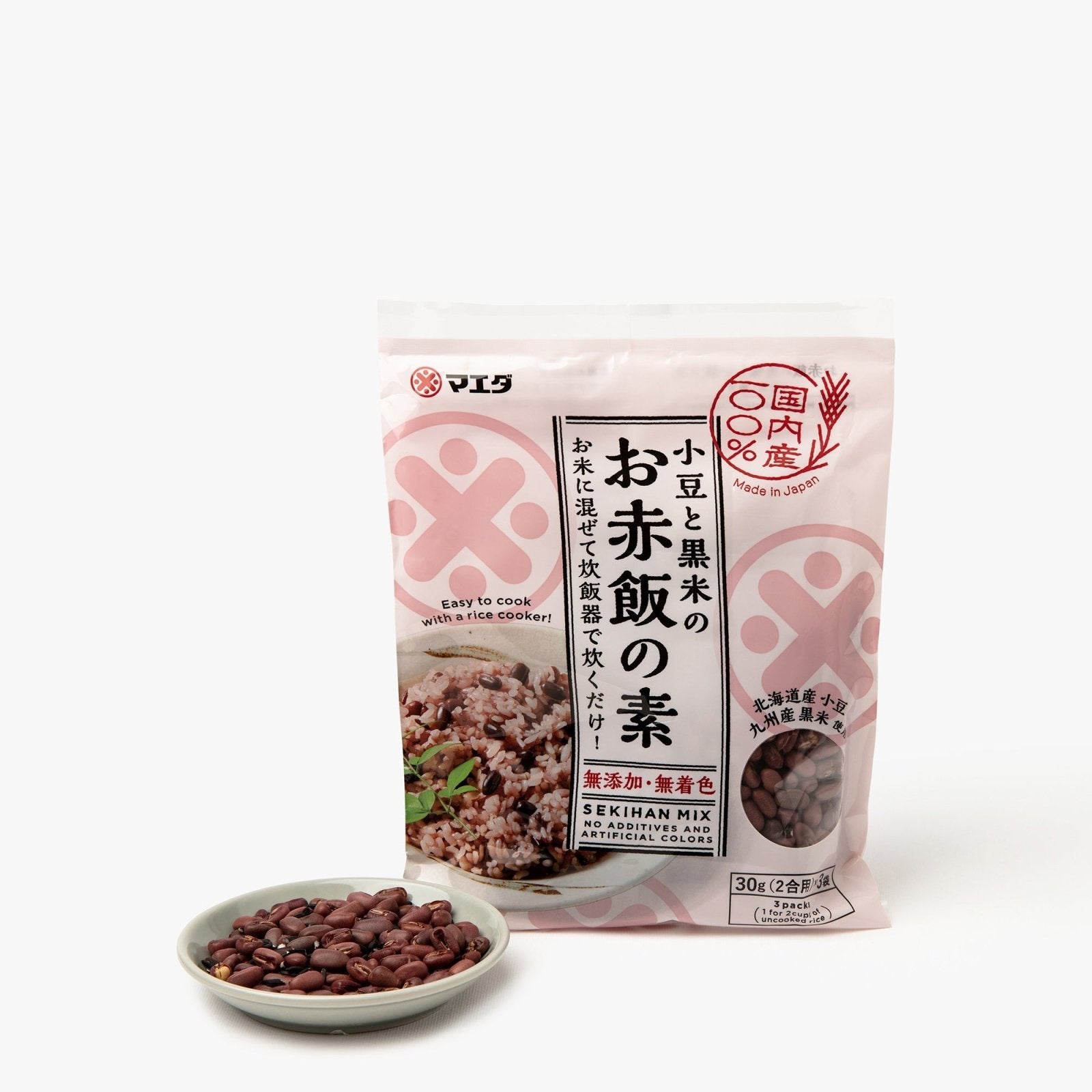 Mélange de riz noir et haricots rouges pour riz - 90g - Maeda - iRASSHAi