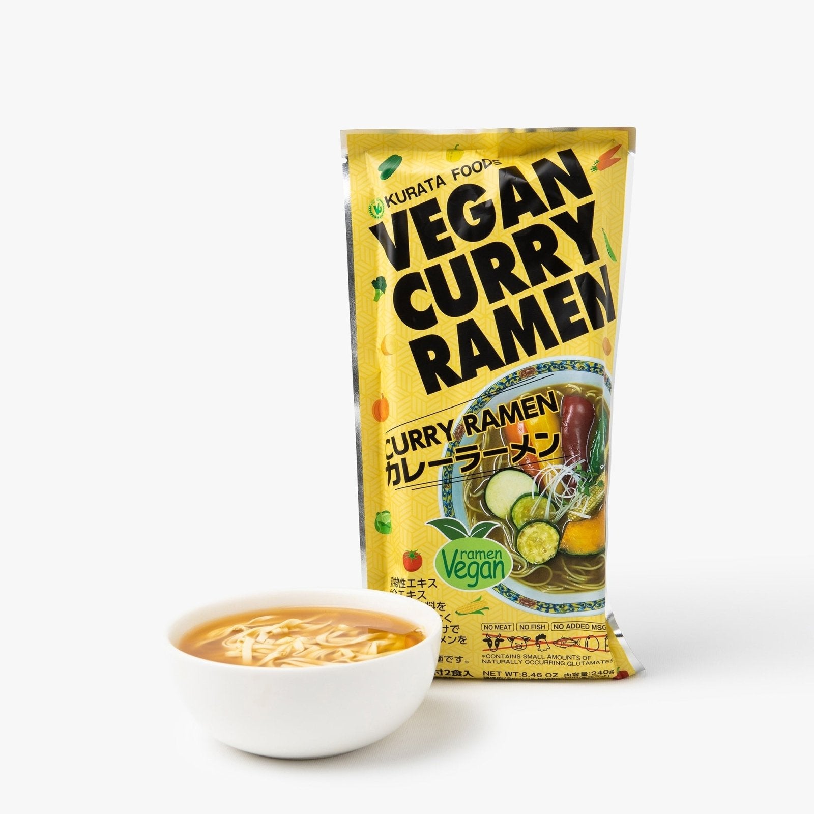 Ramen vegan au curry (2 portions) - 250g - Kurata Shokuhin - iRASSHAi