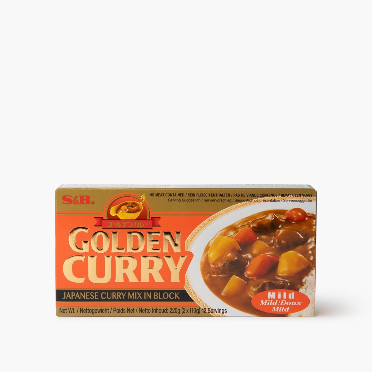 Sauce curry doux (mild) en tablette - 220g - S&amp;B - iRASSHAi