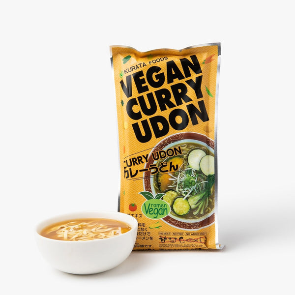 Nouilles de blé udon vegan au curry (2 portions) - Kurata Shokuhin - 240g