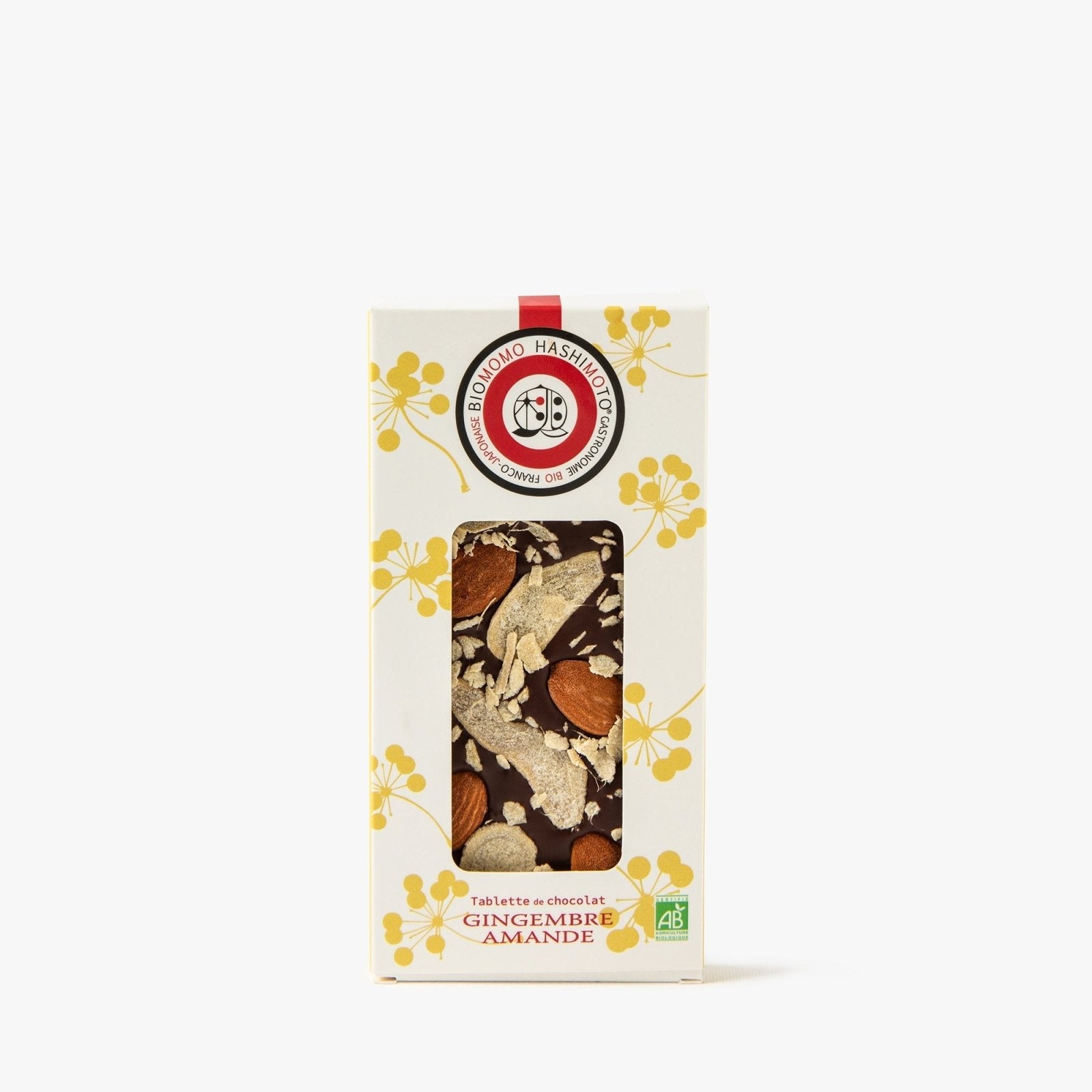 Tablette de chocolat gingembre et amande - 70g - Biomomo Hashimoto -iRASSHAi