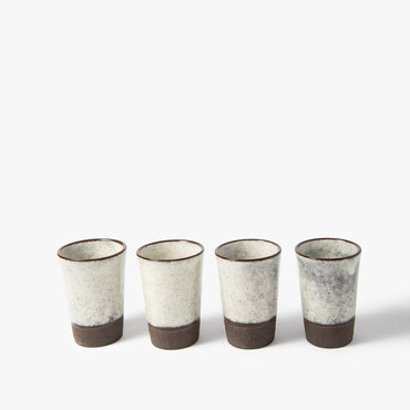 Set aus 4 weißen Tassen Ø 80mm ⋅ Sopha