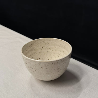 Raku-Schale weiß emailliert Ø 125mm ⋅ Touga