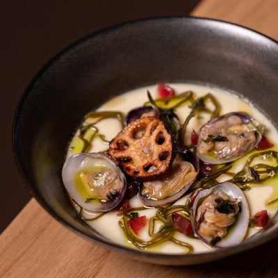 Chawanmushi with clams and ponzu