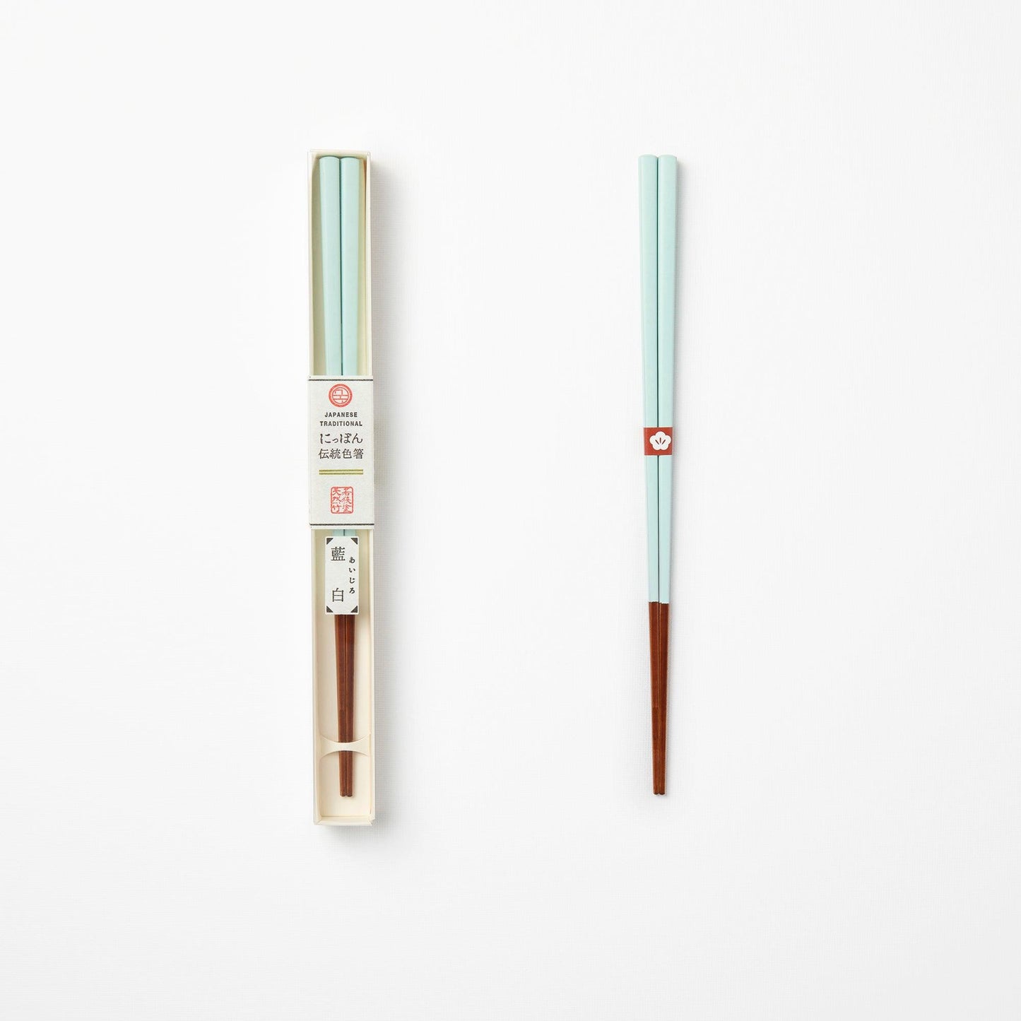 Light blue wooden chopsticks ⋅ Kawai