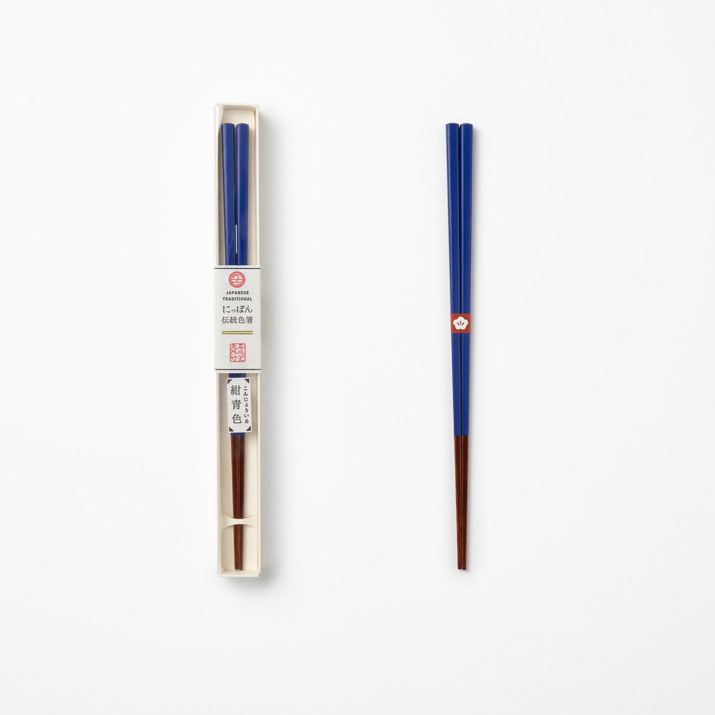 Indigo blue wooden chopsticks ⋅ Kawai