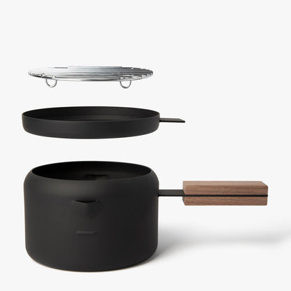 Frying pan with grill and lid ⋅ Fujita Kinzoku