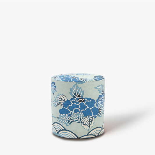 Haikara washi tea caddy sky blue ⋅ Yamaco