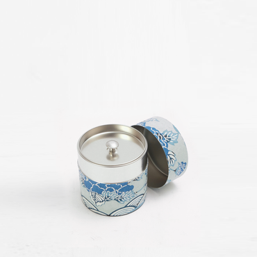 Haikara washi tea caddy sky blue ⋅ Yamaco