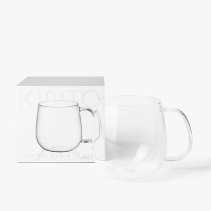 Clear glass mug 450ml ⋅ Kinto