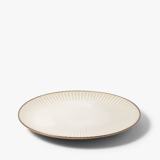 Ribbed white plate Ø 240mm ⋅ Sopha