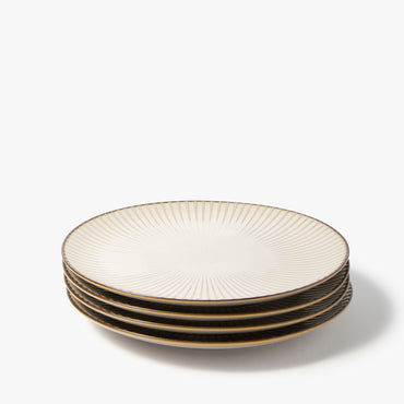 Ribbed white plate Ø 240mm ⋅ Sopha