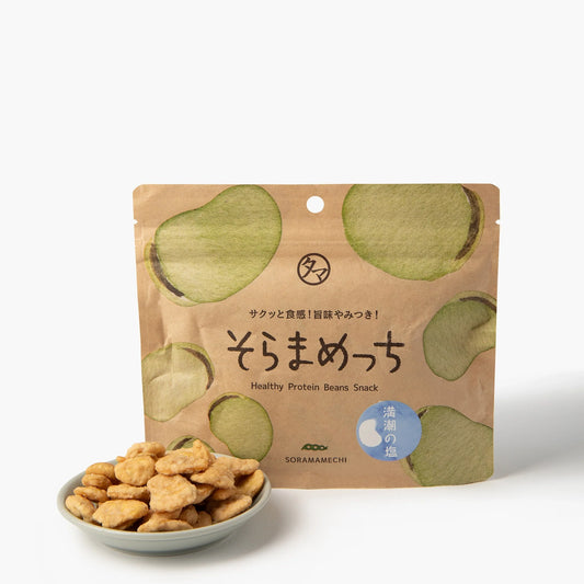 Crispy soramame peas with salt ⋅ Tamachan Shop ⋅ 80g