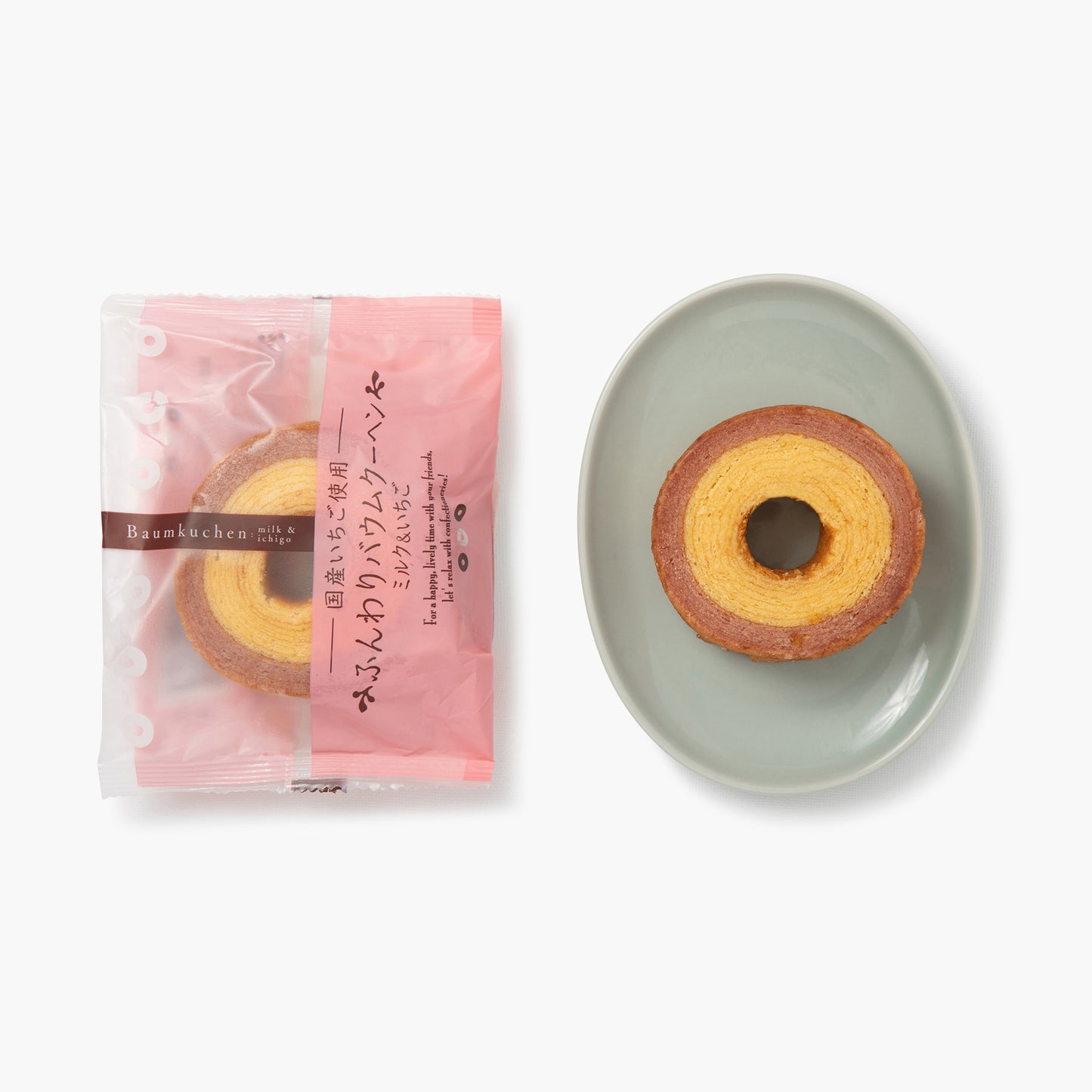 Baumkuchen spit cake with milk and strawberry ⋅ Taiyo ⋅ 60g