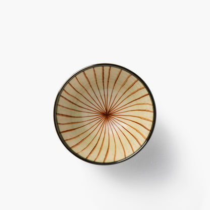 Oribe Naisuji bowl green inside white Ø115mm ⋅ Touga