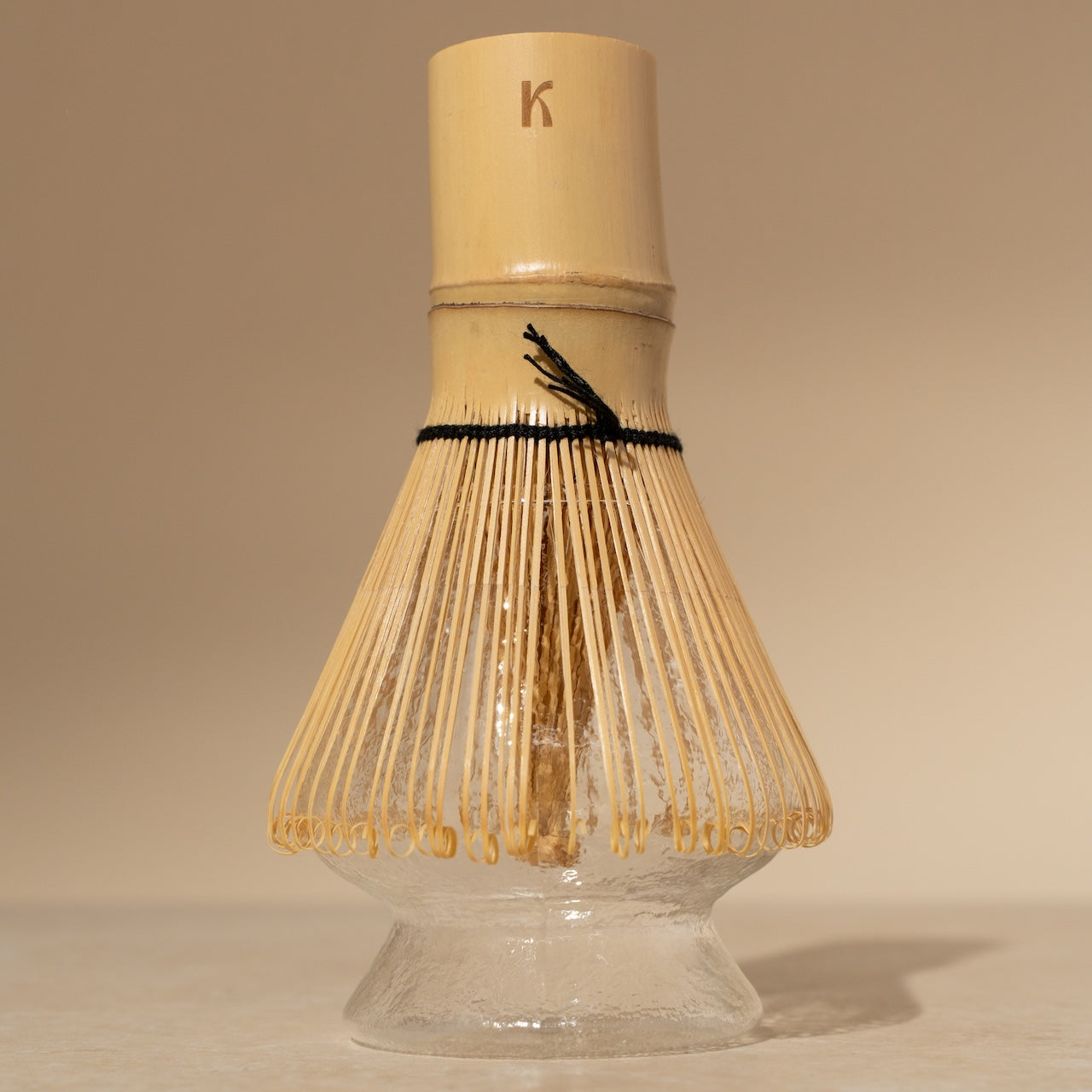 Matcha chasen-naoshi whisk holder in glass ⋅ KURA-GE