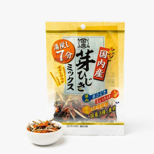 Mix of dehydrated hijiki seaweed, shiitake mushroom and carrot - 17g - Tanaka Bussan - iRASSHAi