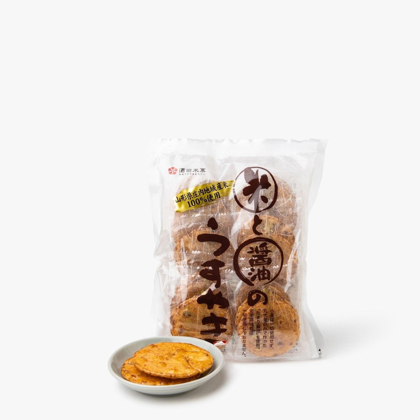 Gluten-free rice crackers with soy sauce - 94g - Sakata Beika - iRASSHAi