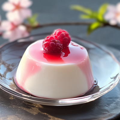 Panna cotta con sakura