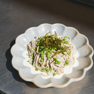 Receta Fideos soba con guisantes y crema de wasabi