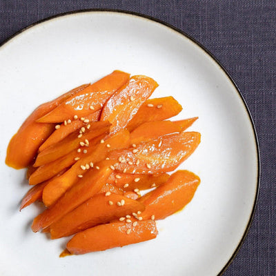 Zanahorias fritas con sésamo