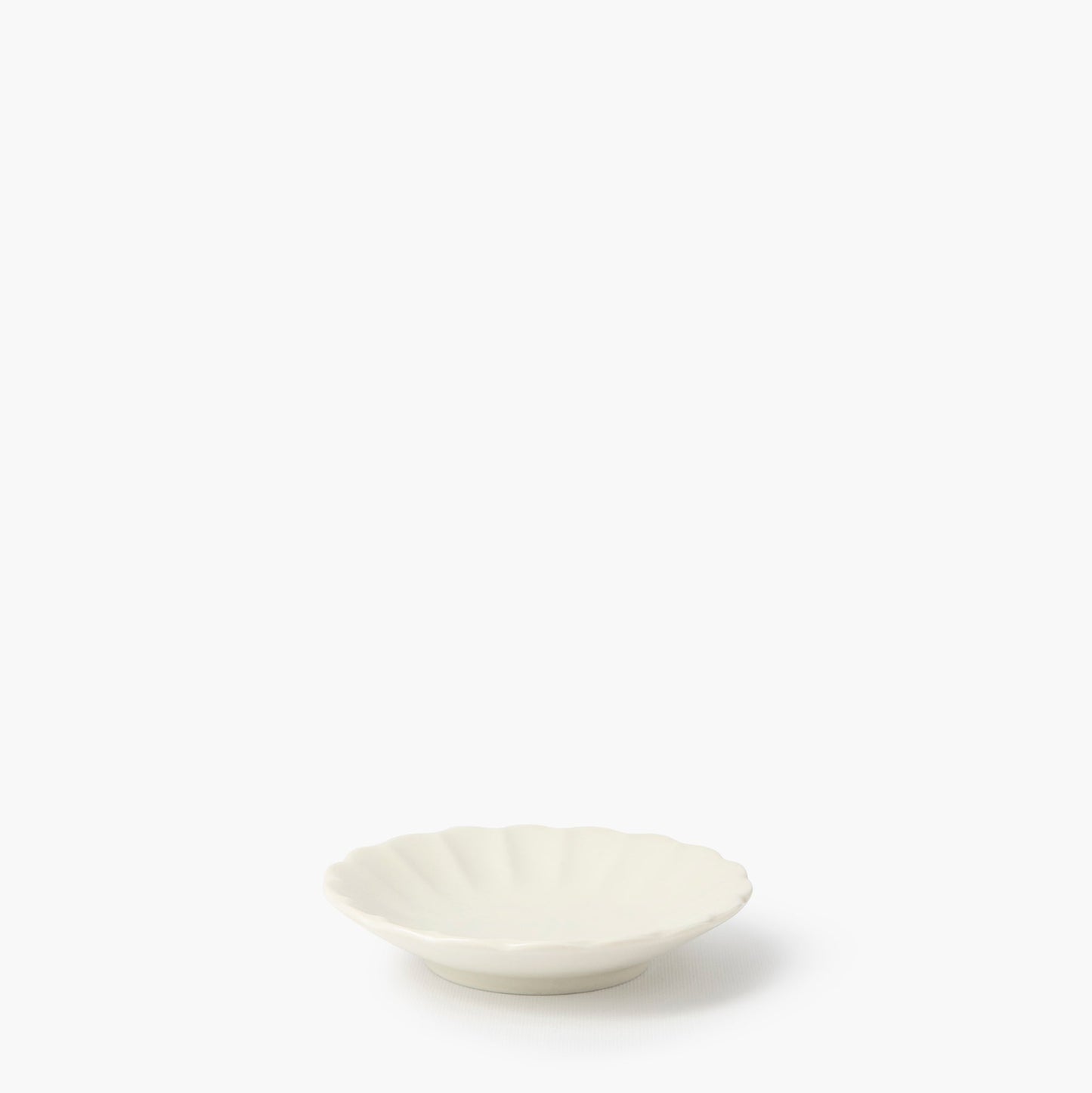 Plato flor crisantemo blanco mate Ø100mm ⋅ Touga