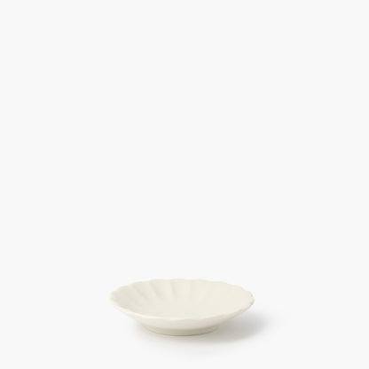 Plato flor crisantemo blanco mate Ø100mm ⋅ Touga