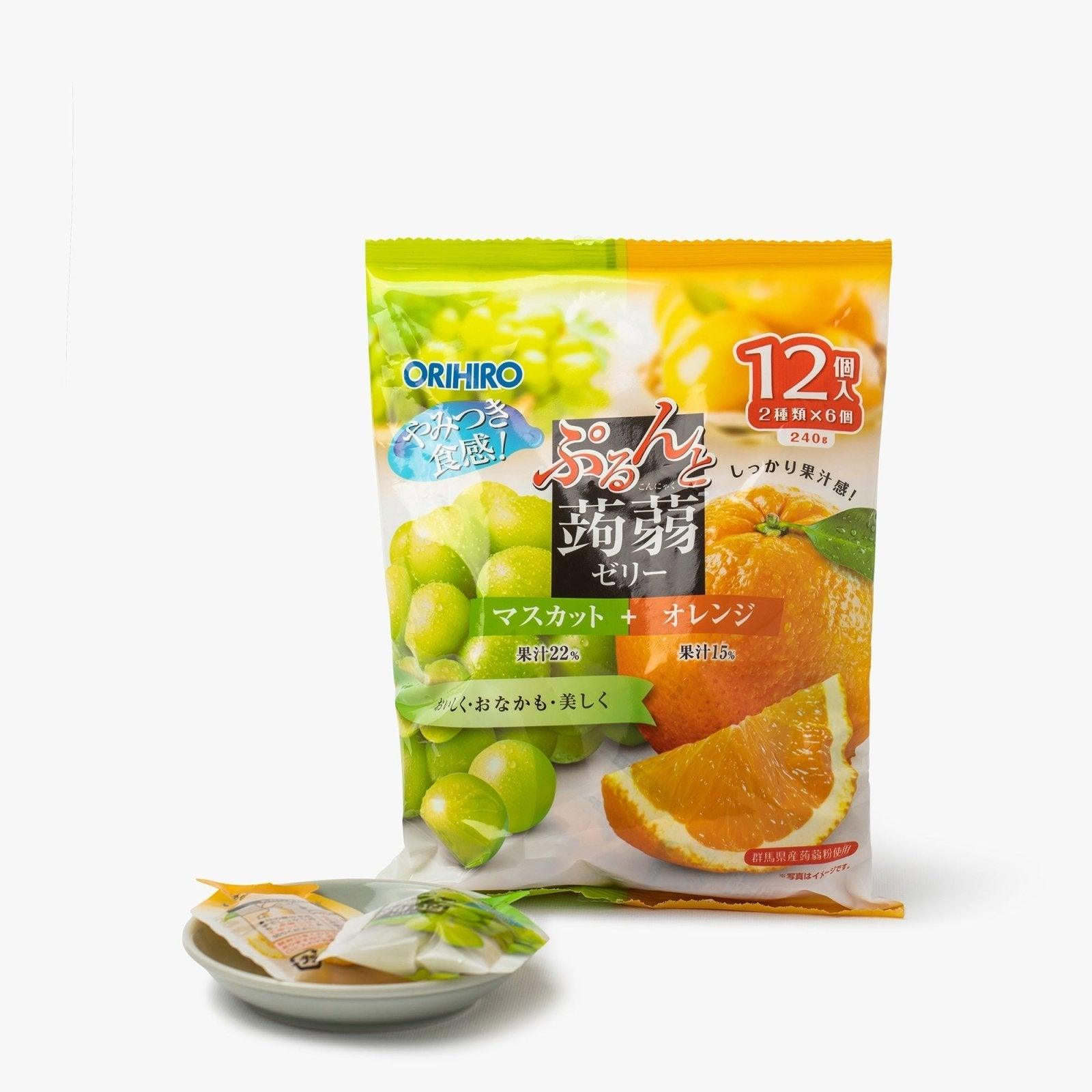 Gelatina de konjac con moscatel y naranja - 240g - Orihiro - iRASSHAi
