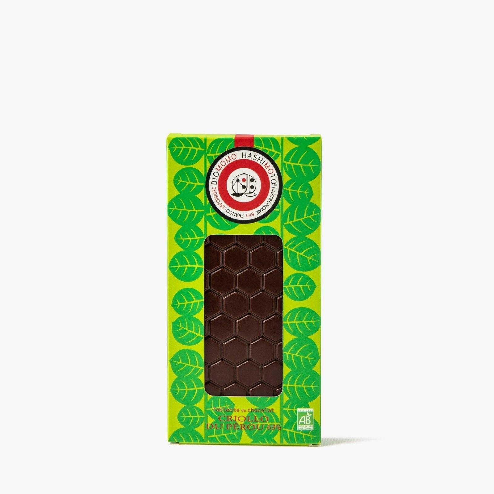 Tableta de Chocolate Criollo Peruano - 63% - 70g - Biomomo Hashimoto -iRASSHAi