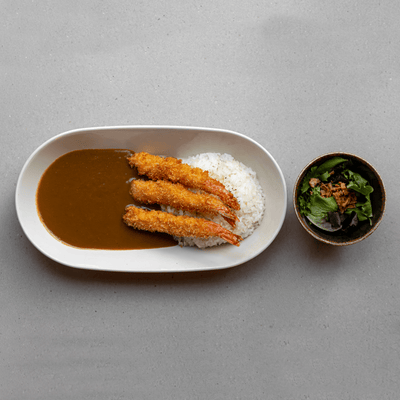 Curry di gamberetti fritti