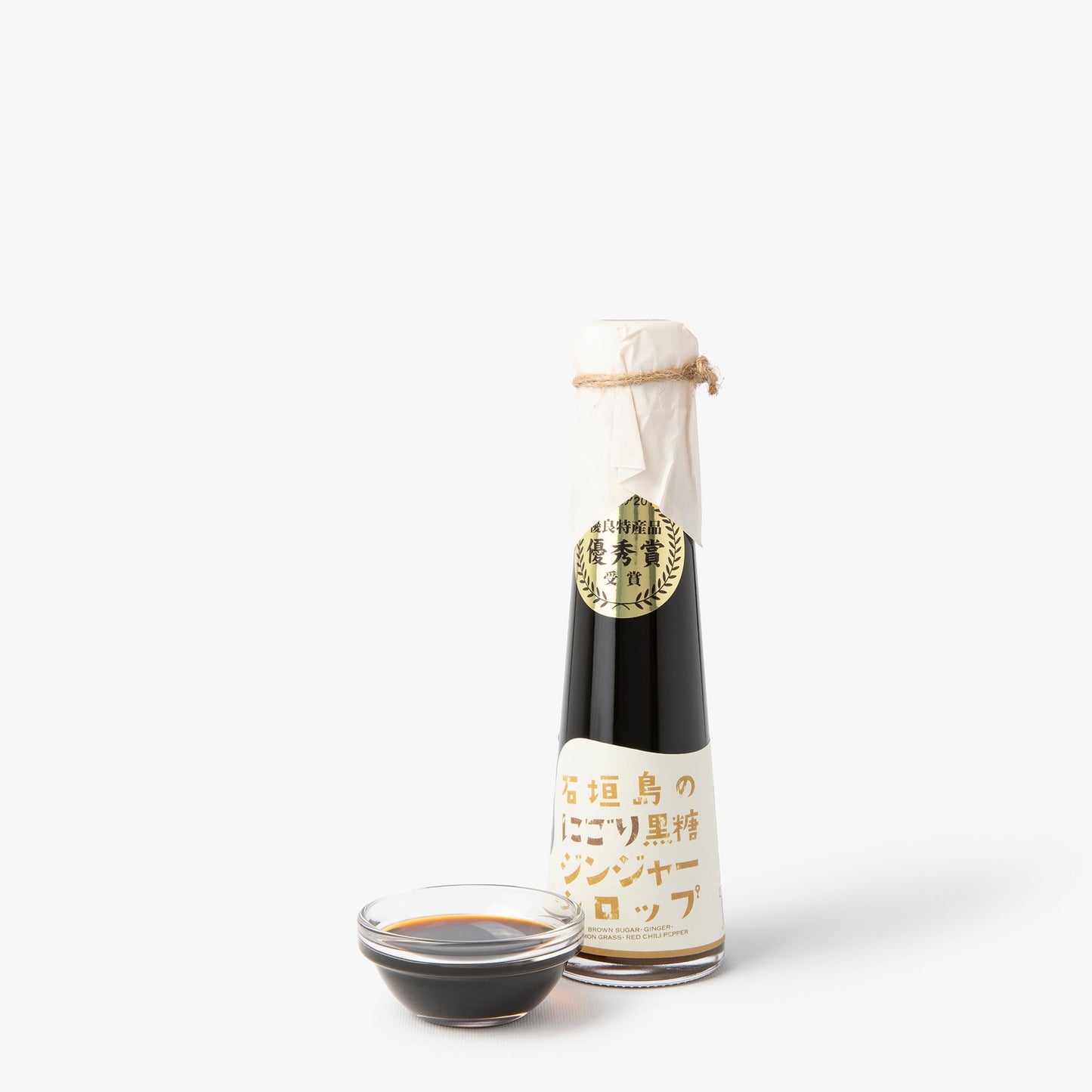 Sciroppo di zucchero nero kuromitsu con zenzero ⋅ Sciroppo di zenzero di Okinawa ⋅ 120ml