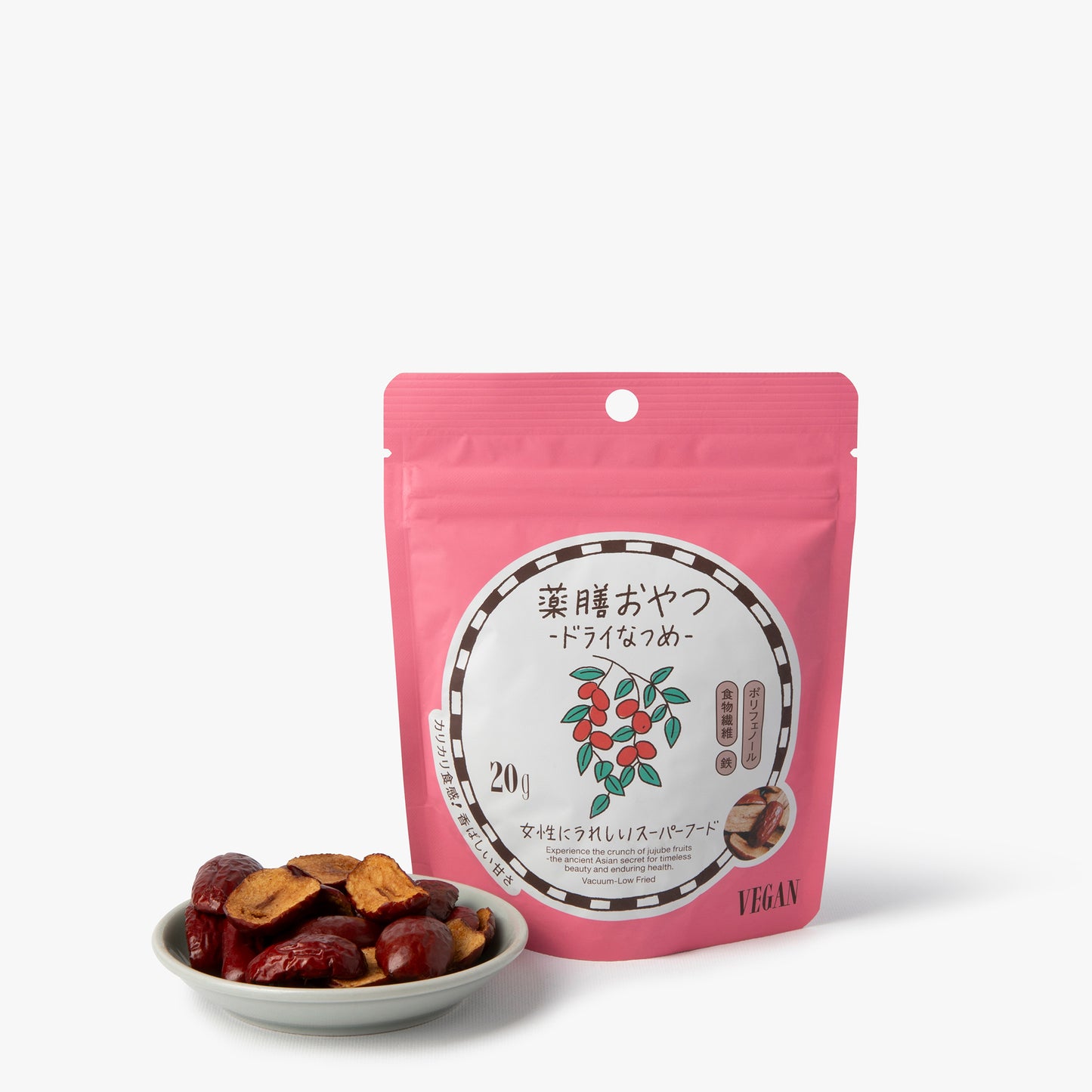 Snack di giuggiole disidratate ⋅ Zucchero di canna 1⋅ 20g