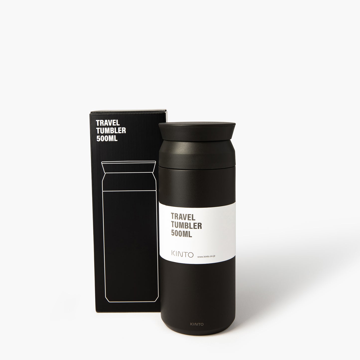 Zwarte thermosfles 500 ml ⋅ Kinto