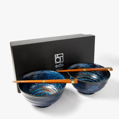 Donkerblauwe Udon kom Ø 170mm ⋅ Emro Aziatica