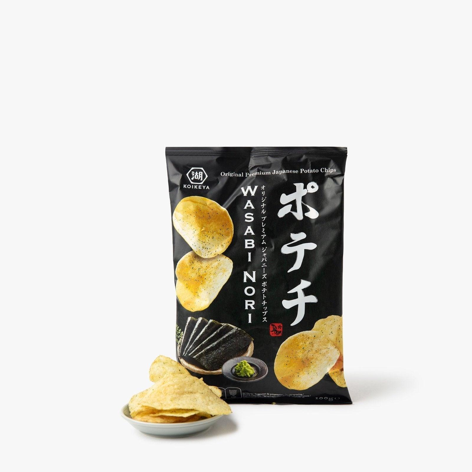 Crisps met wasabi en nori zeewier - 100g - Koikeya - iRASSHAi